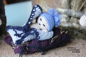 Niño Jesús, Nacimiento tejido en ganchillo